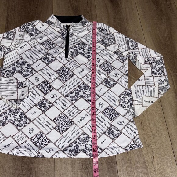 San Soleil Quarter Zip Golf Top Size XL Equestrian - Picture 7 of 10